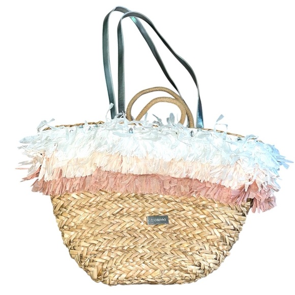 Gioseppo fringe straw tote bag - Picture 1 of 5